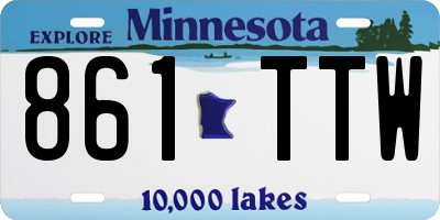 MN license plate 861TTW