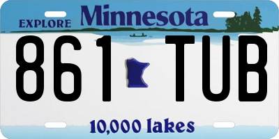MN license plate 861TUB
