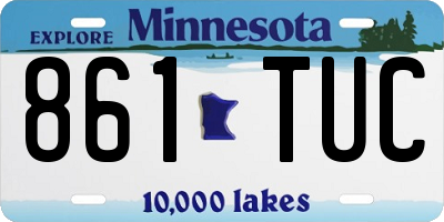 MN license plate 861TUC