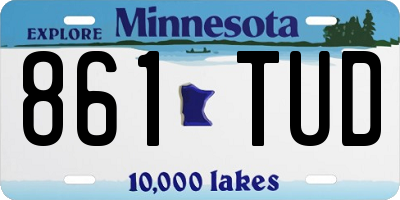 MN license plate 861TUD