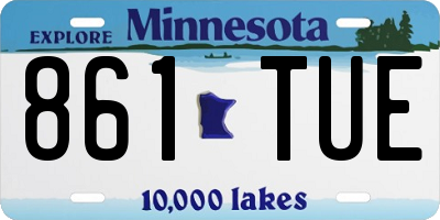 MN license plate 861TUE