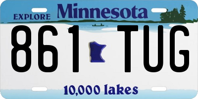MN license plate 861TUG