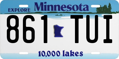 MN license plate 861TUI