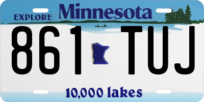 MN license plate 861TUJ