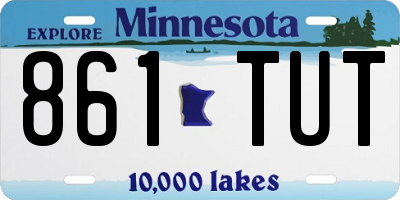 MN license plate 861TUT