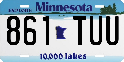 MN license plate 861TUU