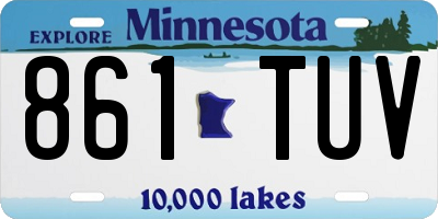 MN license plate 861TUV
