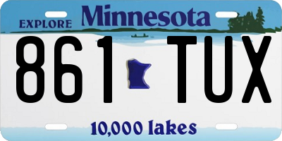 MN license plate 861TUX