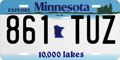MN license plate 861TUZ