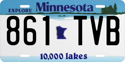 MN license plate 861TVB