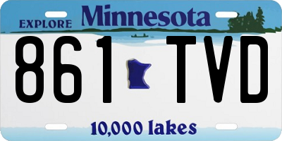 MN license plate 861TVD