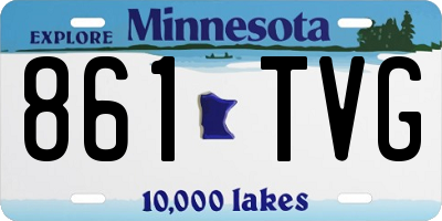 MN license plate 861TVG