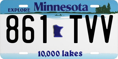 MN license plate 861TVV