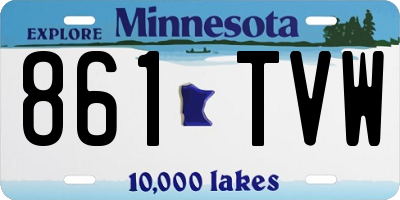MN license plate 861TVW