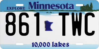 MN license plate 861TWC