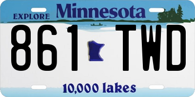 MN license plate 861TWD