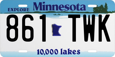 MN license plate 861TWK