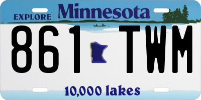 MN license plate 861TWM
