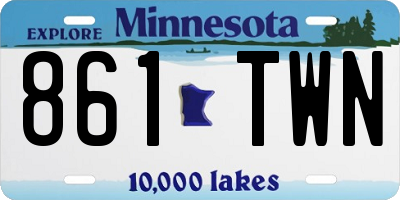 MN license plate 861TWN