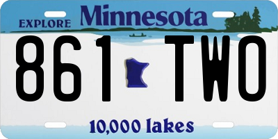 MN license plate 861TWO