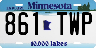 MN license plate 861TWP