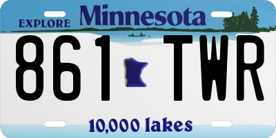 MN license plate 861TWR