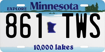 MN license plate 861TWS