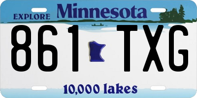 MN license plate 861TXG
