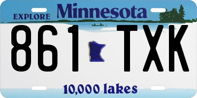 MN license plate 861TXK