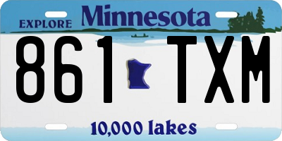 MN license plate 861TXM