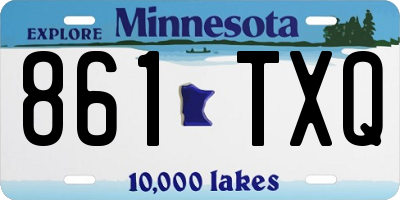 MN license plate 861TXQ