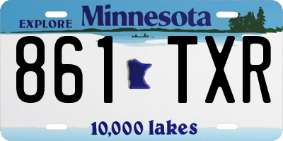 MN license plate 861TXR