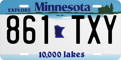 MN license plate 861TXY
