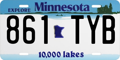 MN license plate 861TYB