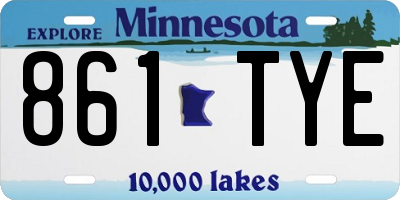 MN license plate 861TYE