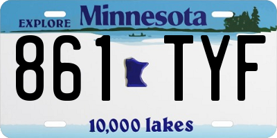 MN license plate 861TYF