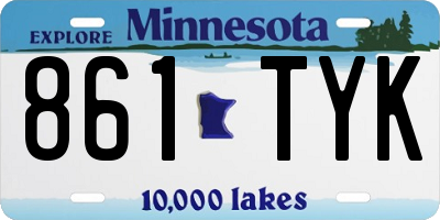 MN license plate 861TYK