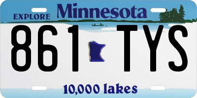 MN license plate 861TYS
