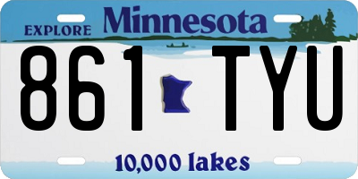 MN license plate 861TYU