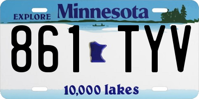 MN license plate 861TYV