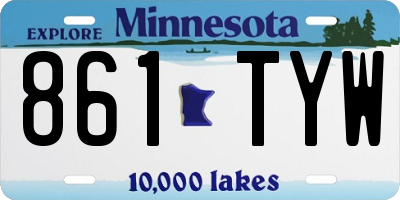 MN license plate 861TYW