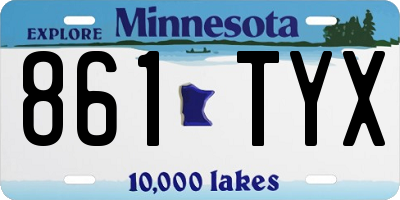 MN license plate 861TYX