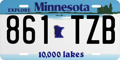MN license plate 861TZB