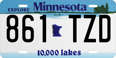 MN license plate 861TZD