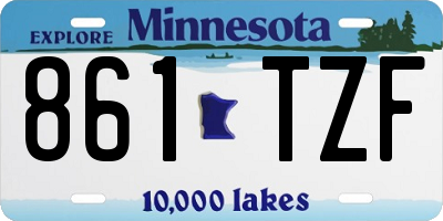 MN license plate 861TZF