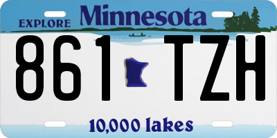 MN license plate 861TZH