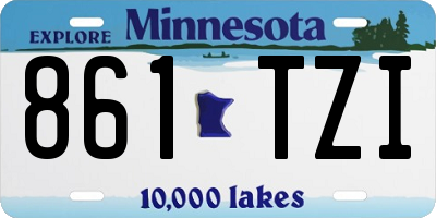 MN license plate 861TZI