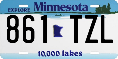 MN license plate 861TZL
