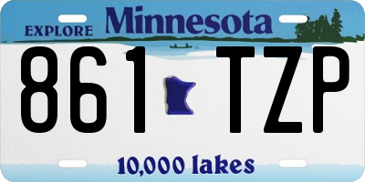 MN license plate 861TZP