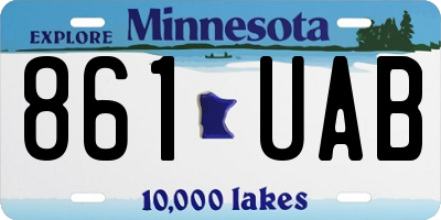 MN license plate 861UAB